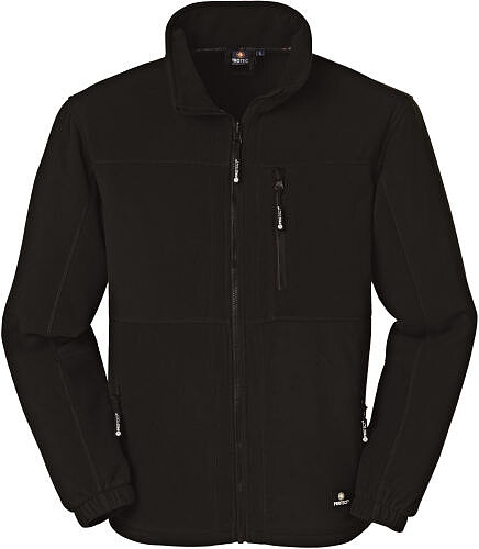 Fleecejacke DALLAS, schwarz/schwarz, Gr. XL 