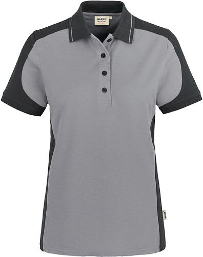 Damen Poloshirt Contrast Mikralinar® 239, titan/anthrazit, Gr. L 