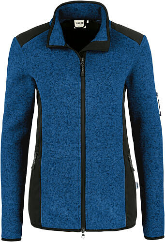 Damen Strickfleecejacke Churchill 236, royalblau meliert, Gr. XS 