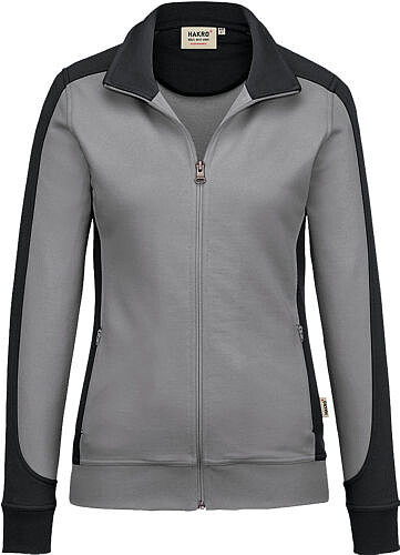 Damen Sweatjacke Contrast Mikralinar® 277, titan/anthrazit, Gr. 4XL 