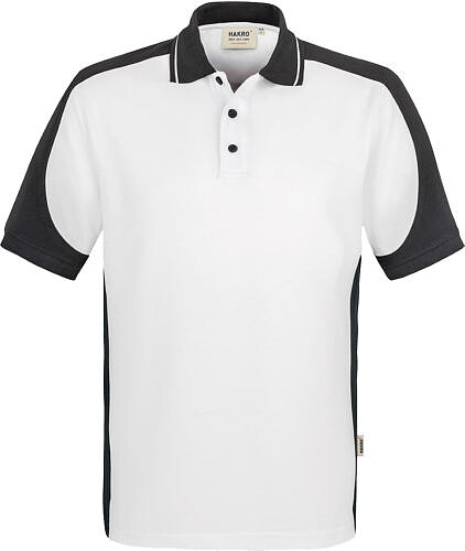 Poloshirt Contrast Mikralinar® 839, weiß/anthrazit, Gr. 6XL 