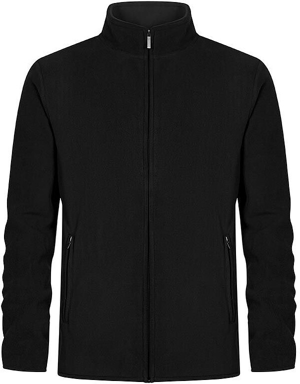 Men’s Double Fleece-Jacket, black, Gr. 4XL 