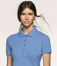 Damen Poloshirt Classic 110, titan, Gr. L 