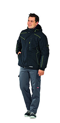 Winterjacke Neon 3394, grau/grün, Gr. 3XL 